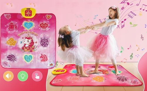 JEDNOROŻEC MATA DO TAŃCA MUZYCZNEGO DLA DZIECI 5 TRYBÓW 3 POZIOMY 100x87cm na Arena.pl