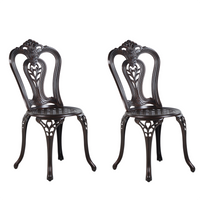 Zestaw 2 krzeseł ogrodowych brązowy BOVINO