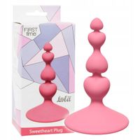 Korek, wtyczka do pupy z silikonu. Na mocnej przyssawce. Serduszka