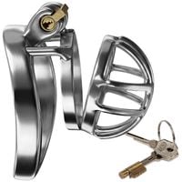 Mini Klatka Na Penisa Stalowy Męski Pas Cnoty Bdsm Z Kłódką Chastity Belt