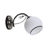 Graphite lampa kinkiet czarny perłowy 1x40 E27 klosz biały
