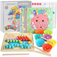 Drewniana układanka Montessori Gra logiczna LICZ I SEGREGUJ nauka chwytania