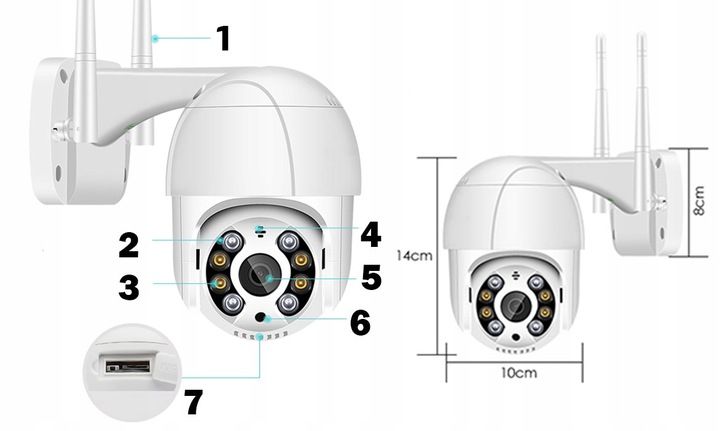 Kamera obrotowa zewnętrzna 4K UHD 8MP WIFI ICSEE zdjęcie 12