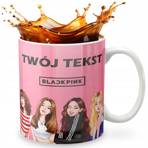KUBEK 330ml GRAFIKA PREZENT ŚWIĘTA WZÓR - KPOP BLACKPINK BTS GOT7 + IMIĘ na Arena.pl