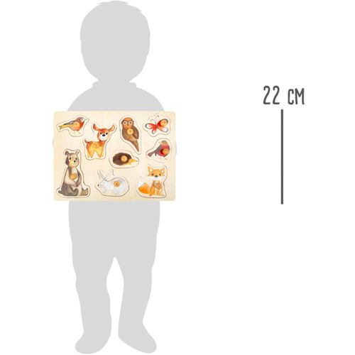 PUZZLE drewniane ZWIERZĄTKA LEŚNE układanka 9 części na Arena.pl