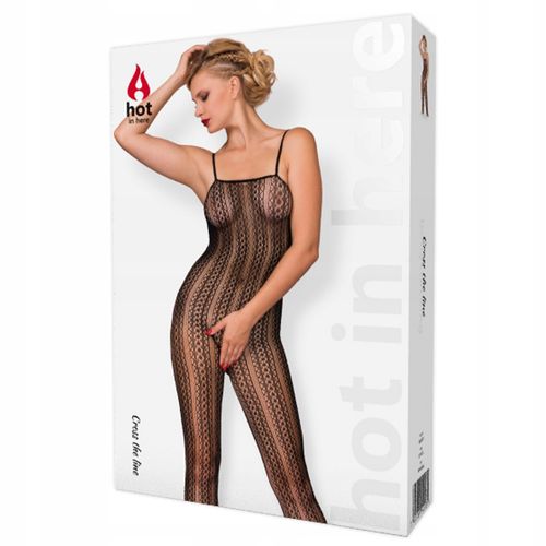 Prześwitujące bodystocking na ramiączkach, czarne. na Arena.pl