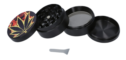 Czarny Młynek do Tytoniu Suszu Grinder Crusher Płonący Liść Marihuany na Arena.pl