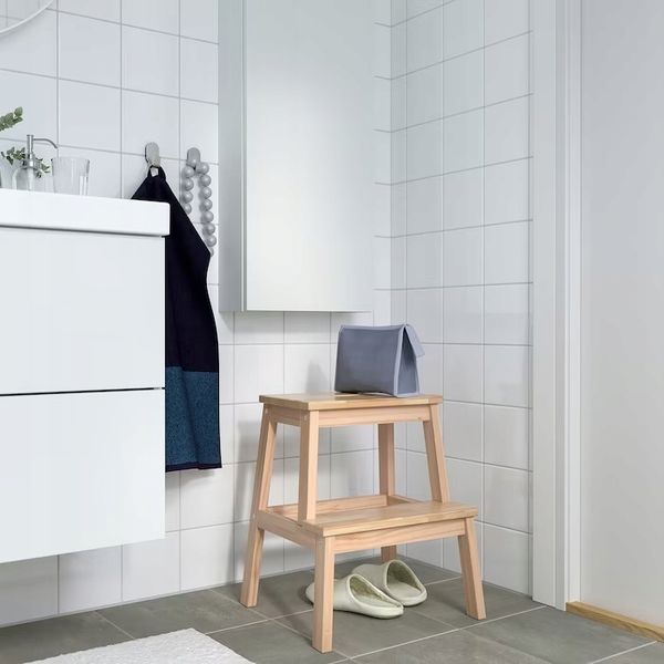 IKEA BEKVAM taboret ze schodkiem podest BUK zdjęcie 2