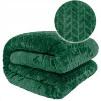 KOC CIEPŁY PLED dla Córki na PREZENT NARZUTA DWUSTRONNA 150x200 ZIELONY