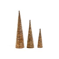 ozdoby świąteczne DKD Home Decor Biały Naturalny 20 x 20 x 80 cm (3 Części)