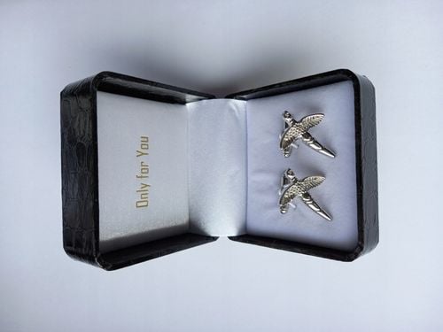 Spinki do mankietów EXC Ptak Bażant Przepiórka dla Myśliwego w Szkatułce na Arena.pl