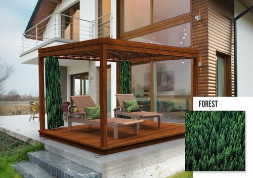 ZASŁONA FIRANKOWA Z GRAFIKĄ OSŁONA ALTANY OCHRONA PRZED WIATREM FIRANA DO PERGOLI NA WYMIAR na Arena.pl