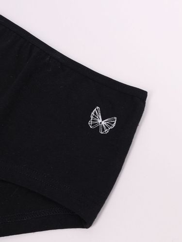 Figi damskie midi bawełniane motylki czarne 3PAK M YOCLUB na Arena.pl