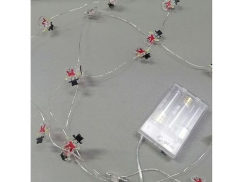 Lampki led świąteczne łańcuch na choinkę ozdobne na baterie 20 led bałwanek na Arena.pl