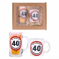 Zestaw KUFEL na piwo i KUBEK prezent na URODZINY 18-99 faceta męża WZORY