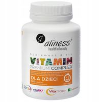 Aliness Premium Vitamin Complex dla dzieci - 120 tabletek do ssania