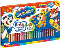 KREDKI W DREWNIANEJ OPRAWIE 26 KOLORÓW