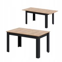 Stół rozkładany LOFT 90x160/225 do jadalni - craft złoty / czarny