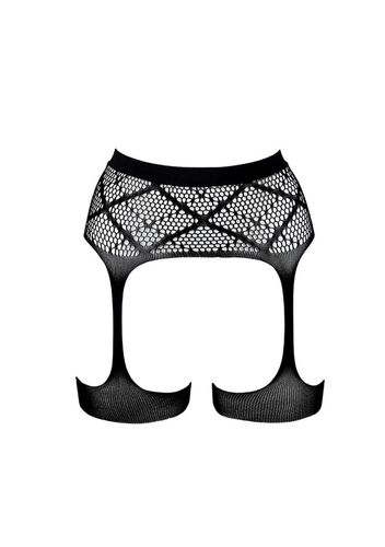 striped, fishnet garterbelt - one size na Arena.pl