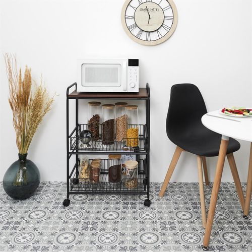 Wózek barek Dolie czarny/ orzech na Arena.pl