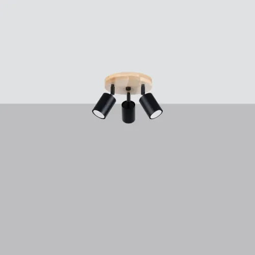 Plafon VERDO 3P czarny na Arena.pl