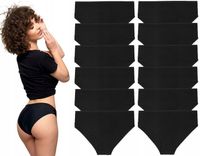 12x FIGI CZARNE MORAJ majtki Bawełniane 12 PAK L