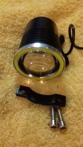 Halogen motocyklowy U4 LED+RING+włącznik czarny na Arena.pl