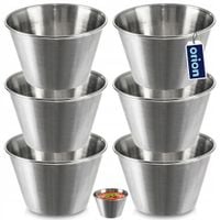 6x Miseczka STALOWA na sos dip sosjerka miska dipówka pojemnik 9,5 cm 240ml