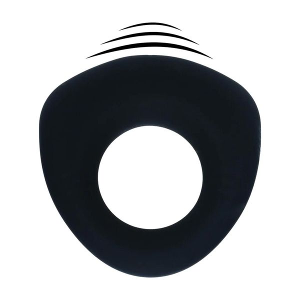 Sealed Liquid Silicone Vibrating Cockring - Black zdjęcie 1