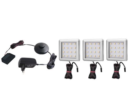 Oświetlenie mebli 3 x Zeus 12V DC biała zimna - zestaw na Arena.pl