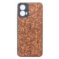 Drewniane Etui Bewood do Motorola G34 5G LIŚCIE JABŁOŃ
