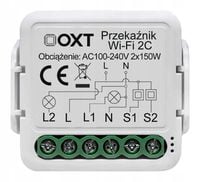 Moduł OXT mini przekaźnik 2 obwody WiFi Tuya