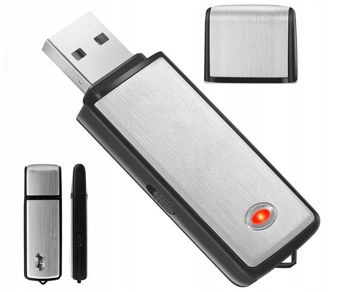 Profesjonalny MINI Dyktafon Cyfrowy PENDRIVE Podsłuch Szpiegowski SPY zdjęcie 1