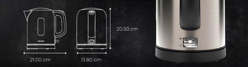 CZAJNIK ZE STALI NIERDZEWNEJ 1L 2200W ROTACJA 360 AIWA AKT-1000 RYUJIN na Arena.pl