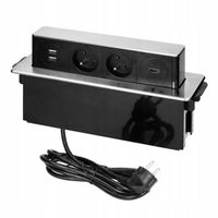 GNIAZDO WYSUWANE Z BLATU 2x 230V + 2x USB + HDMI