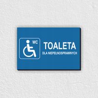 TABLICZKA bhp z nadrukiem 30x20 cm toaleta dla niepełnosprawnych