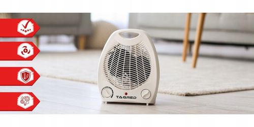 Grzejnik elektryczny Termowentylator Wydajna Farelka z Termostatem 2000W na Arena.pl