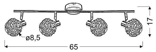 Collar listwa 4x40W G9 chrom na Arena.pl