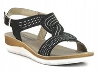 SANDAŁKI DAMSKIE INBLU BV-33 CZARNE LEKKIE LATO 36