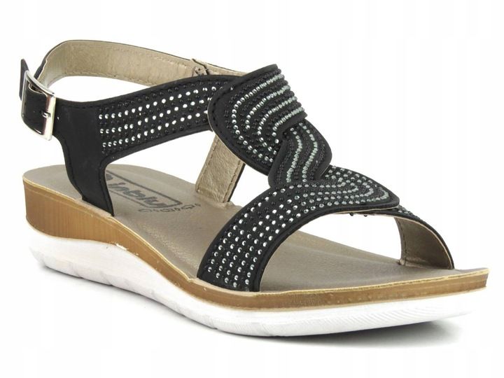 SANDAŁKI DAMSKIE INBLU BV-33 CZARNE LEKKIE LATO 36 zdjęcie 1