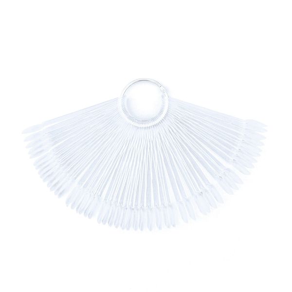 Wzornik wachlarz migdałki - 50 tipsów - clear zdjęcie 1