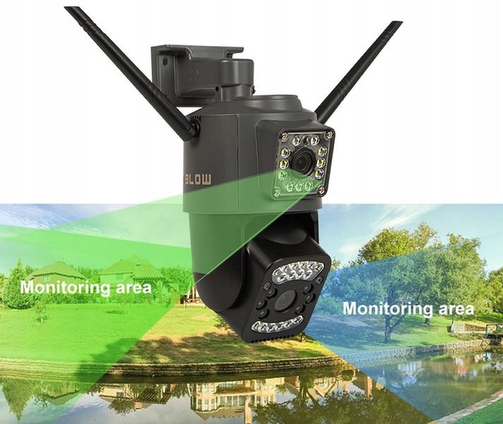 KAMERA OBROTOWA WIFI ZEWNĘTRZNA 2xOBIEKTYW 2+2MP 2W1 ZOOM 2K DETEKCJA BLOW zdjęcie 14