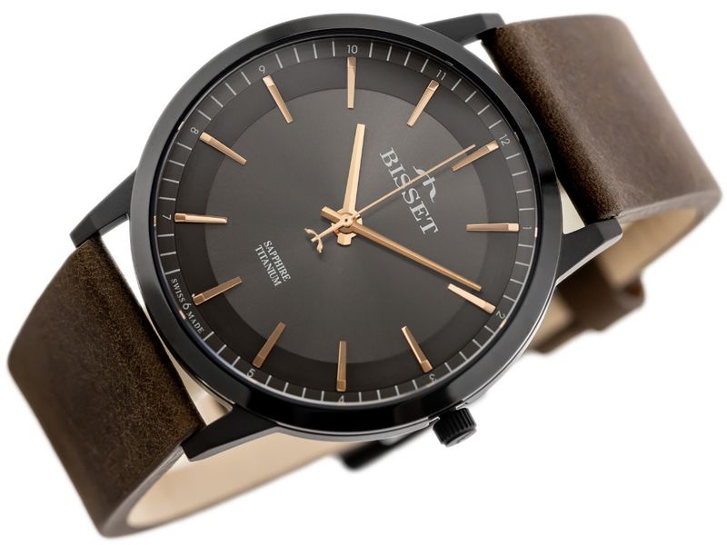 ZEGAREK MĘSKI BISSET BSCF25 - TYTANOWY zdjęcie 5