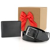 PORTFEL skórzany i PASEK PREZENT MIKOŁAJKI ŚWIĘTA