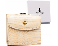 mały portfel damski na bigiel i zatrzask - milano design