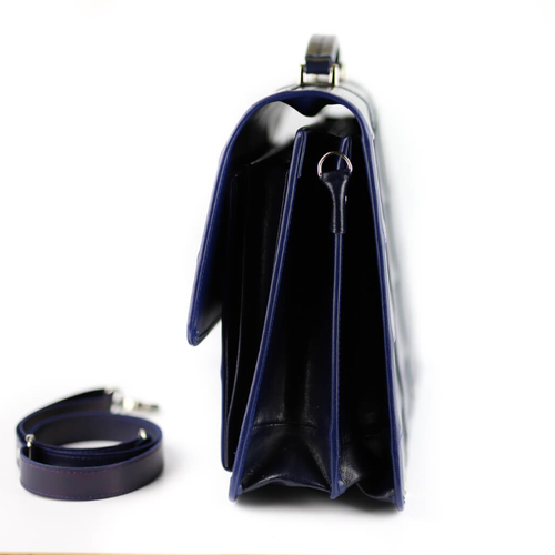 513 Teczka damska pasy-granat KEMER na Arena.pl