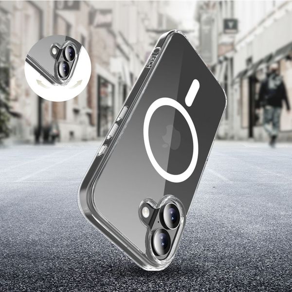 tech-protect flexair hybrid cc magsafe iphone 17 clear zdjęcie 5