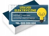 Wizytówki firmowe reklamowe 200szt USŁUGI ELEKTRYCZNE dużo wzorów