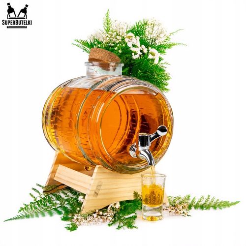 BECZKA SZKLANA 3L BECZUŁKA ANTAŁEK NA NAPOJE LEMONIADĘ WÓDKĘ WINO BIMBER na Arena.pl