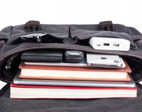 TORBA MĘSKA na ramię do pracy, szkoły A4 canvas+ GRATIS :) na Arena.pl